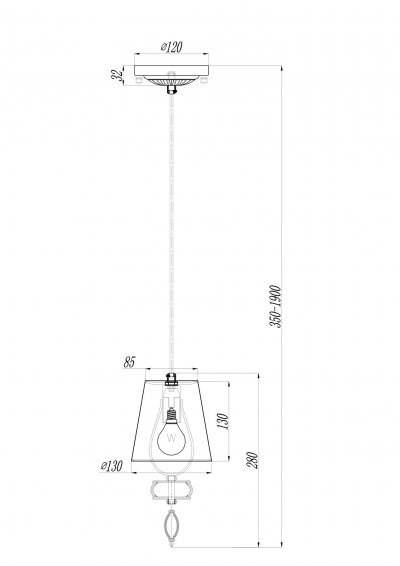 Подвесной светильник Maytoni ARM006PL-01G