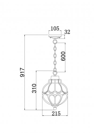 Подвесной светильник Maytoni O024PL-01G