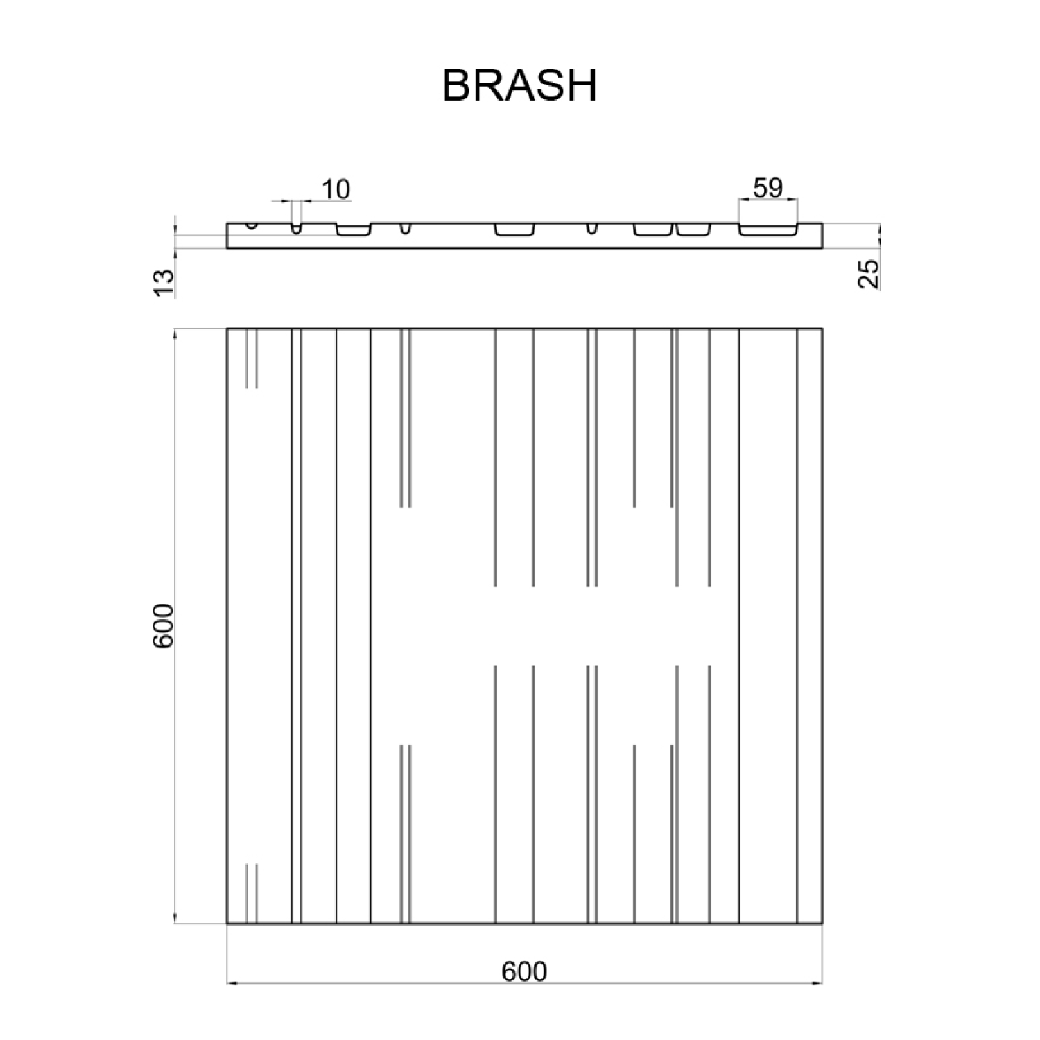 Гипсовая 3D панель BRASH 600x600x25 мм