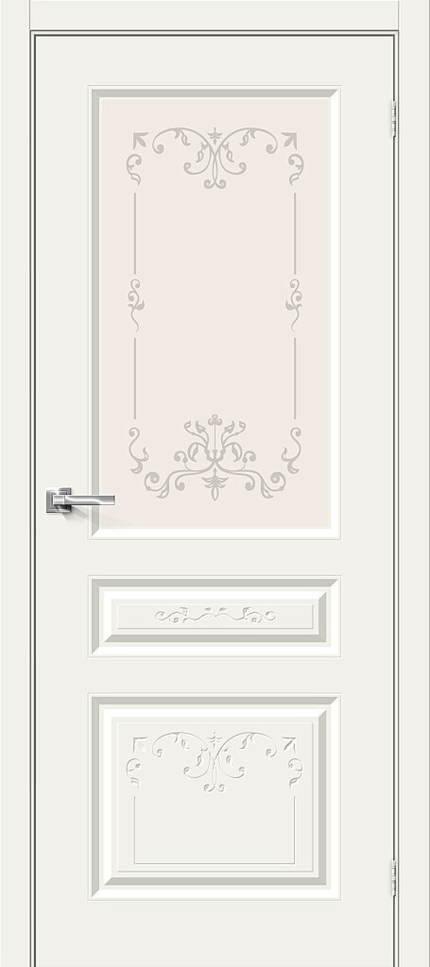 Межкомнатная дверь (Эмаль) Скинни-15.1 Аrt Whitey / Худ.