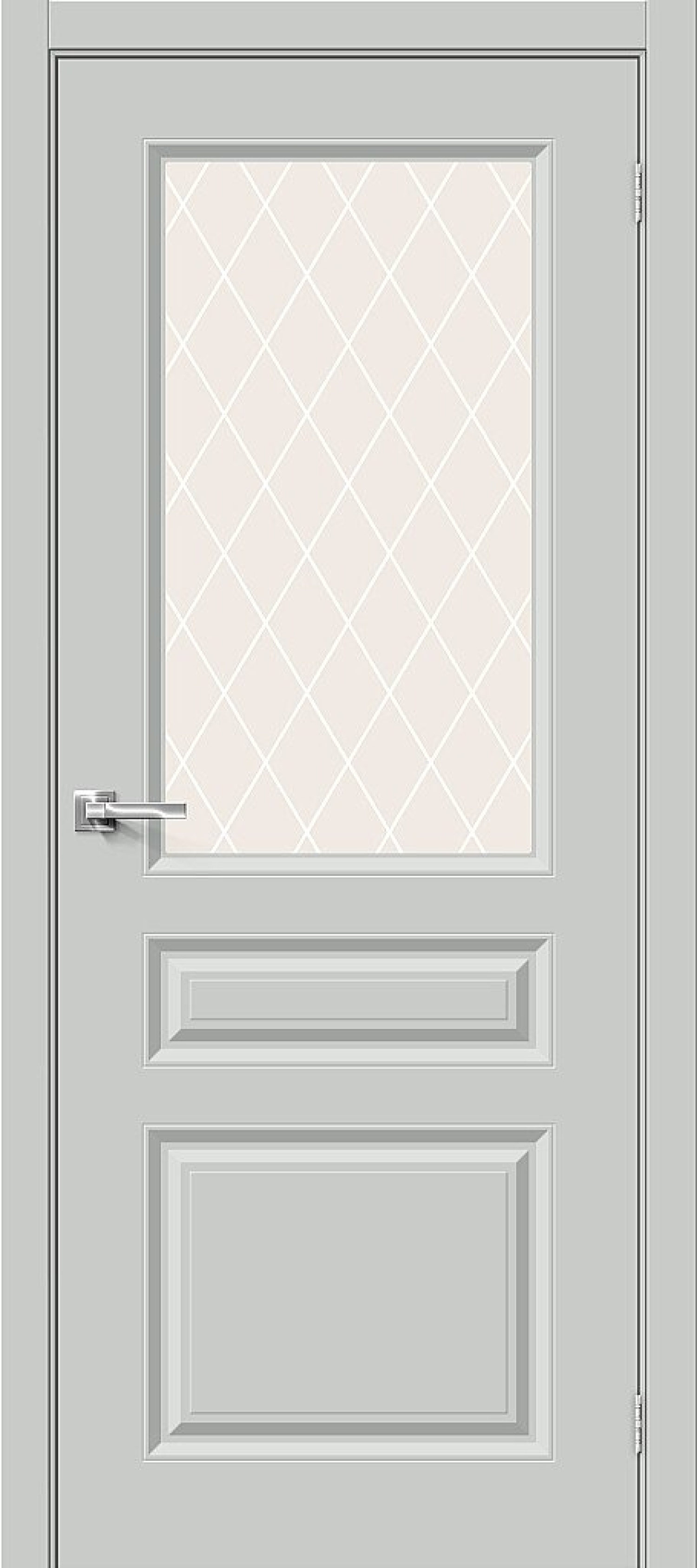 Межкомнатная дверь (Эмаль) Скинни-15.1 Grace / White Сrystal