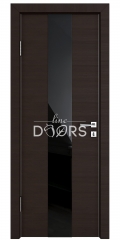ШИ дверь DO-610 Венге горизонтальный/стекло Черное