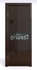 Дверь межкомнатная DO-509 Венге глянец/стекло Черное