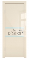 Дверь межкомнатная DO-513 Ваниль глянец/стекло Белое