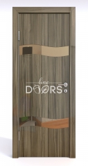 ШИ дверь DO-603 Сосна глянец/зеркало Бронза