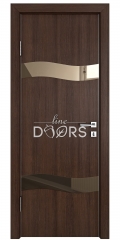 Дверь межкомнатная DO-503 Мокко/зеркало Бронза
