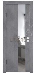 Дверь межкомнатная DO-504 Бетон темный/Зеркало