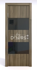 Дверь межкомнатная DO-508 Сосна глянец/стекло Черное