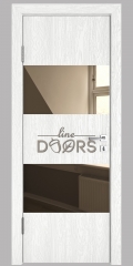 Дверь межкомнатная DO-508 Белый глубокий/зеркало Бронза