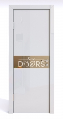 Дверь межкомнатная DO-509 Белый глянец/зеркало Бронза