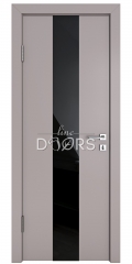 ШИ дверь DO-610 Серый бархат/стекло Черное