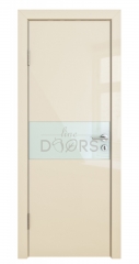 Дверь межкомнатная DO-501 Ваниль глянец/стекло Белое