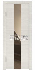 Дверь межкомнатная DO-510 Ива светлая/зеркало Бронза