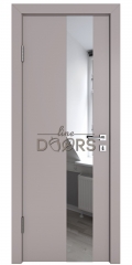 ШИ дверь DO-604 Серый бархат/Зеркало