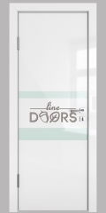 Дверь межкомнатная DO-512 Белый глянец/стекло Белое