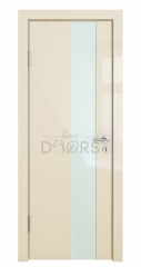ШИ дверь DO-604 Ваниль глянец/стекло Белое