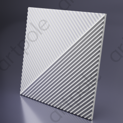 Гипсовая 3D панель FIELDS 1 Platinum материал глянец 600x600 мм