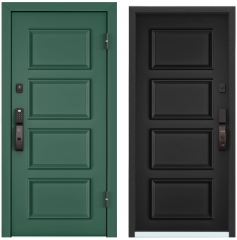 Дверь TOREX CYBER ЛКП Зеленый изумруд / ЛКП глубокий чёрный