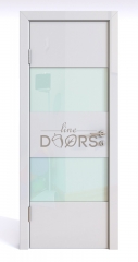 Дверь межкомнатная DO-508 Белый глянец/стекло Белое