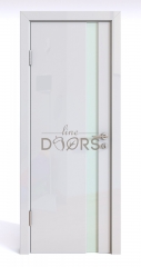 Дверь межкомнатная DO-507 Белый глянец/стекло Белое