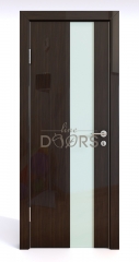 ШИ дверь DO-604 Венге глянец/стекло Белое