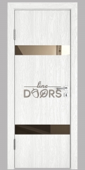 ШИ дверь DO-602 Белый глубокий/зеркало Бронза