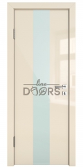 Дверь межкомнатная DO-510 Ваниль глянец/стекло Белое
