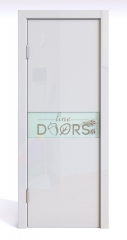 Дверь межкомнатная DO-509 Белый глянец/стекло Белое