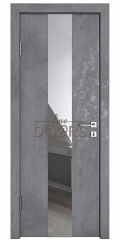 Дверь межкомнатная DO-510 Бетон темный/Зеркало