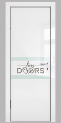 Дверь межкомнатная DO-513 Белый глянец/стекло Белое