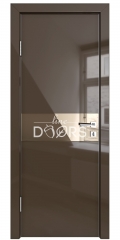 Дверь межкомнатная DO-509 Шоколад глянец/зеркало Бронза