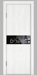 Дверь межкомнатная DO-509 Белый глубокий/стекло Черное