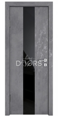межкомнатная дверь межкомнатная DO-510 Бетон темный/стекло Черное