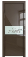 ШИ дверь DO-601 Шоколад глянец/стекло Белое