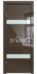 ШИ дверь DO-602 Шоколад глянец/стекло Белое