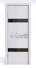 ШИ дверь DO-602 Белый глянец/стекло Черное