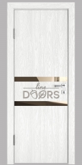 ШИ дверь DO-613 Белый глубокий/зеркало Бронза