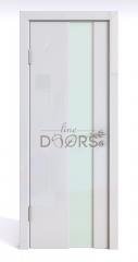 Дверь межкомнатная DO-504 Белый глянец/стекло Белое