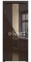 Дверь межкомнатная DO-510 Венге глянец/зеркало Бронза