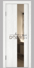 ШИ межкомнатная дверь DO-604 Белый глубокий/зеркало Бронза