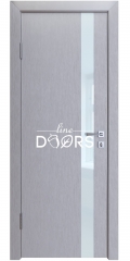 Дверь межкомнатная DO-507 Металлик/стекло Белое