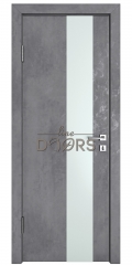 ШИ межкомнатная дверь DO-604 Бетон темный/Снег