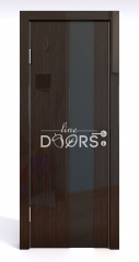 Дверь межкомнатная DO-504 Венге глянец/стекло Черное