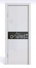 Дверь межкомнатная DO-509 Белый глянец/стекло Черное