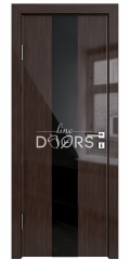 Дверь межкомнатная DO-510 Венге глянец/стекло Черное