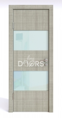 Дверь межкомнатная DO-508 Серый дуб/стекло Белое