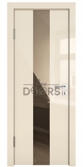 ШИ дверь DO-610 Ваниль глянец/зеркало Бронза
