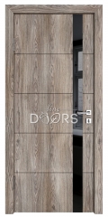 Дверь межкомнатная TL-DO-507 Кипарис/стекло Черное