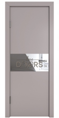 Дверь межкомнатная DO-501 Серый бархат/Зеркало