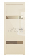 ШИ дверь DO-602 Ваниль глянец/зеркало Бронза